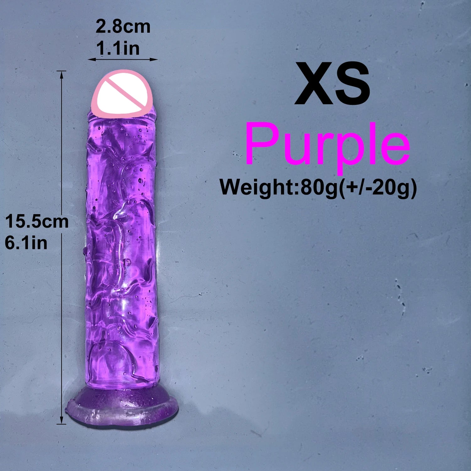 Realistic Jelly Dildo with Suction Cup – 6 Sizes for Women & Men