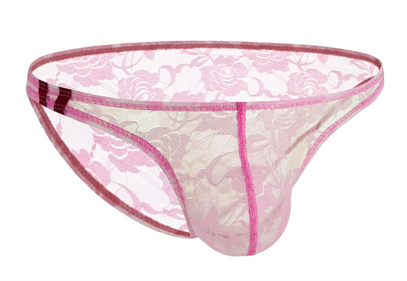Men's Sexy Lace Briefs – Soft Elastic Intimate Underwear for Men