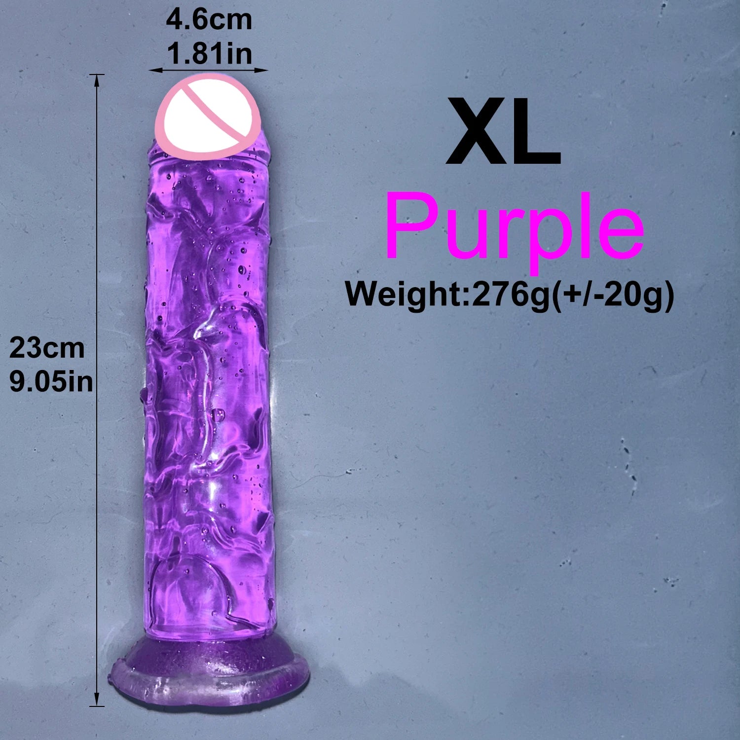 Realistic Jelly Dildo with Suction Cup – 6 Sizes for Women & Men