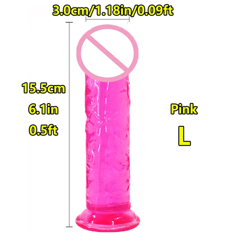 Realistic Suction Cup Dildo – Soft TPE G-Spot Massager | Waterproof Personal Wellness Toy for Solo & Couples