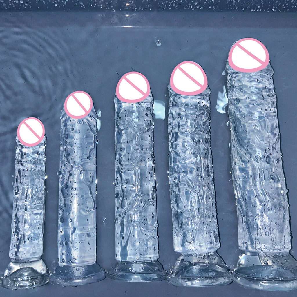 Realistic Jelly Dildo with Suction Cup – 6 Sizes for Women & Men