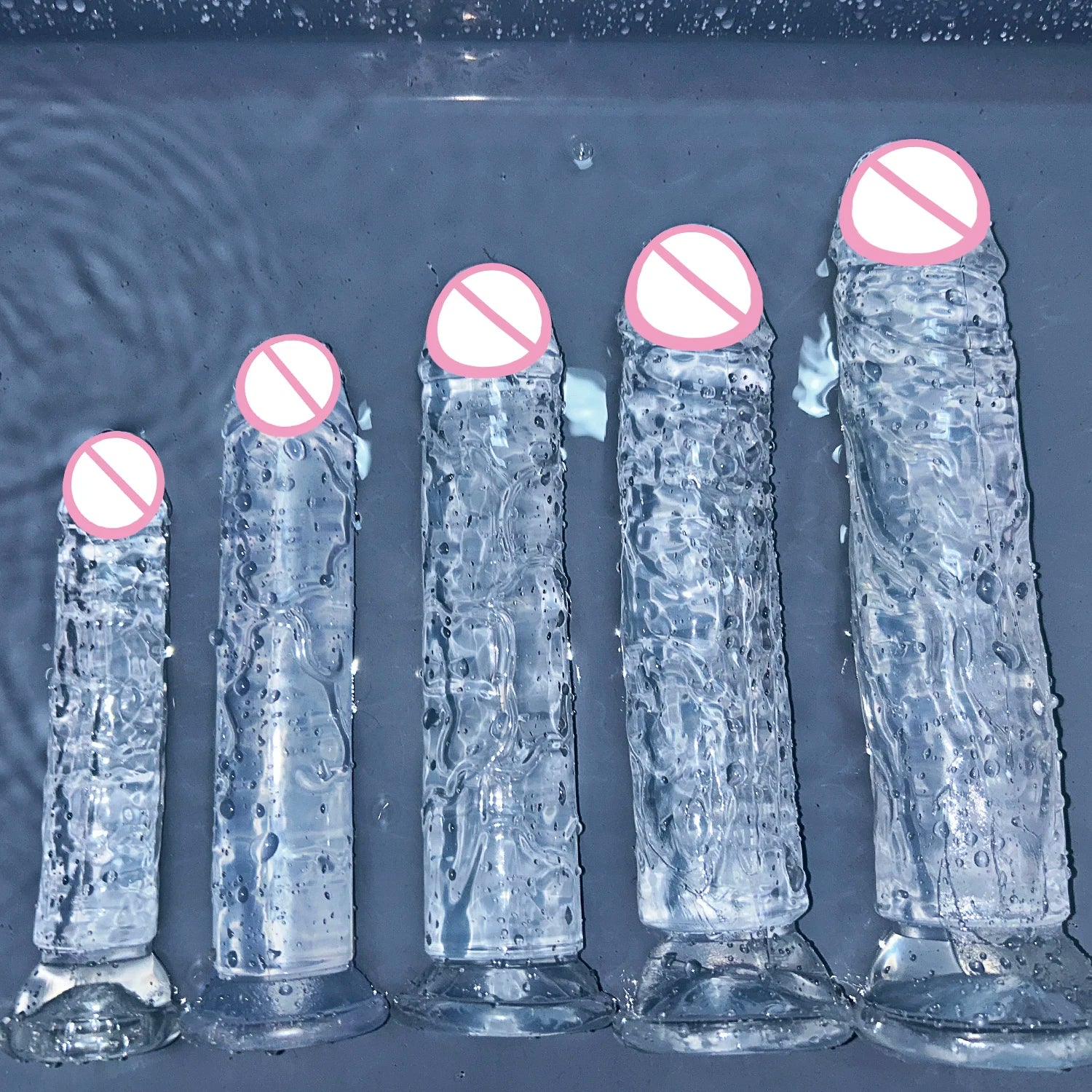 Realistic Jelly Dildo with Suction Cup – 6 Sizes for Women & Men