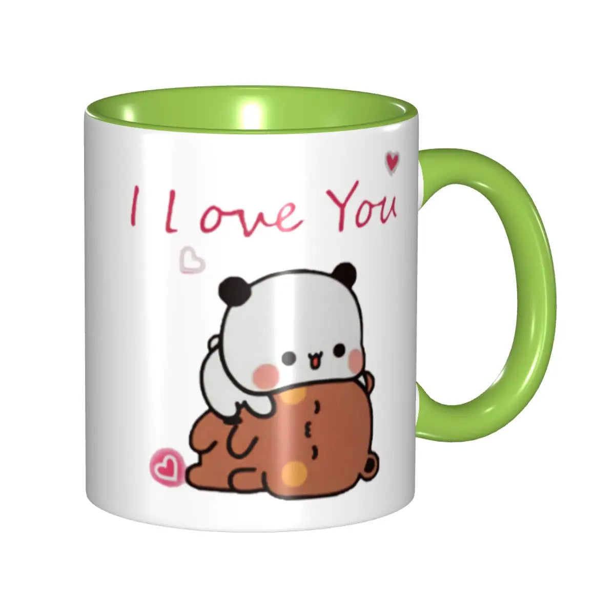 Panda And Brownie Coffee Mug DIY Custom True Love BuBu DuDu Couple Ceramic Mug Cup Creative Present