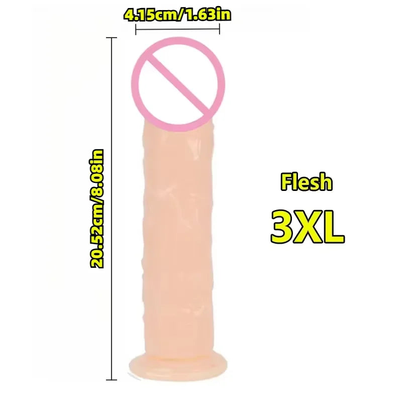 Realistic Suction Cup Dildo – Soft TPE G-Spot Massager | Waterproof Personal Wellness Toy for Solo & Couples