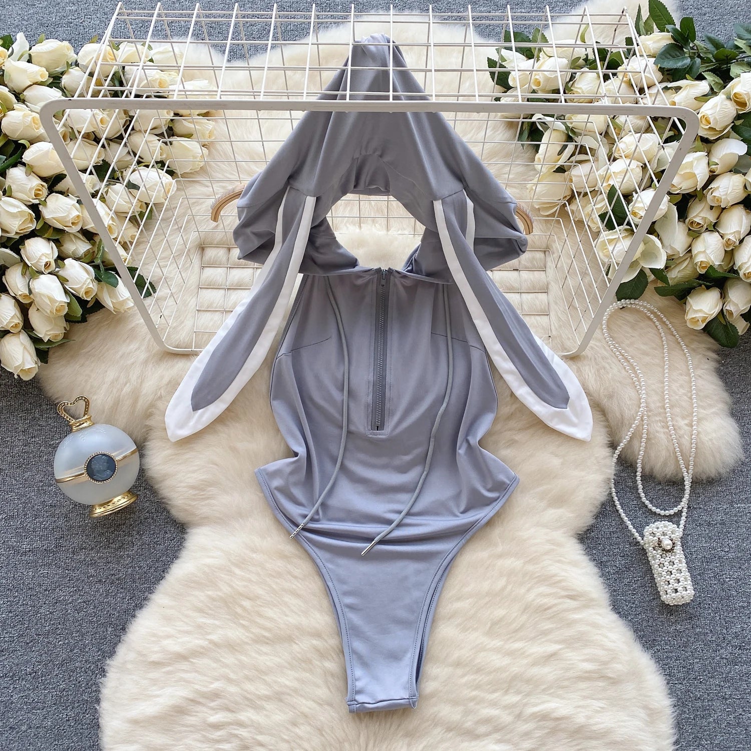 Female Sleevless Halter Playsuits Lace Sheer Open Crotch Lingerie Rompers Women Erotic Hollow Out Sexy Bodysuits Bow Jumpsuit