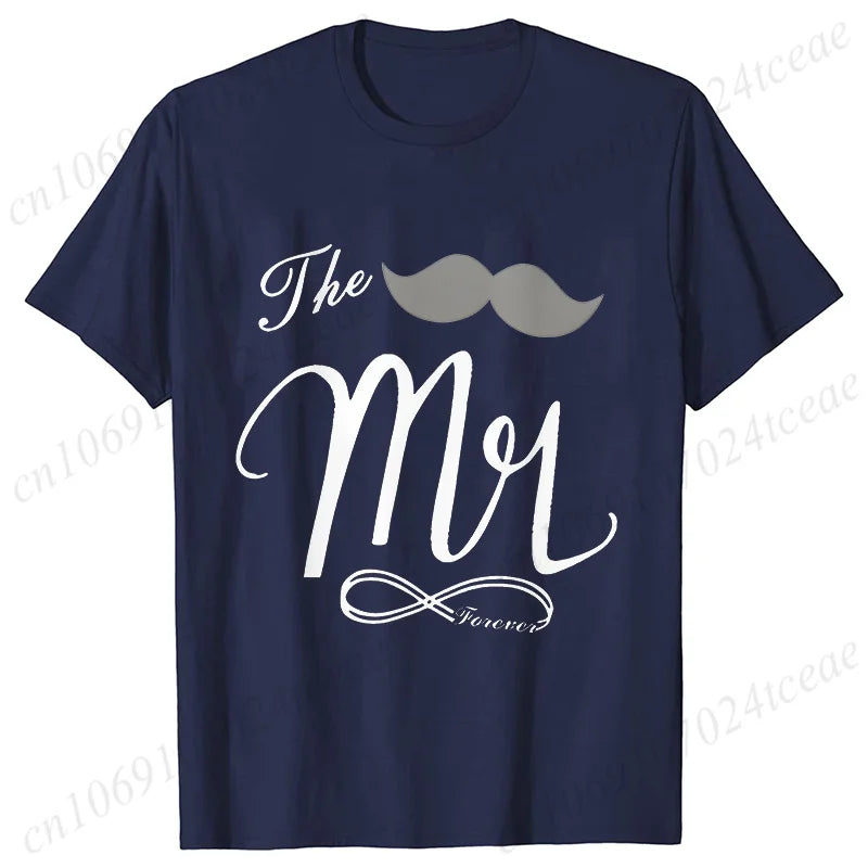 Personalized Mr. and Mrs. Shirt,Wifey Hubby T-shirts,Just Married Tops,Wedding Anniversary Gift,Matching Couples Lover Shirts
