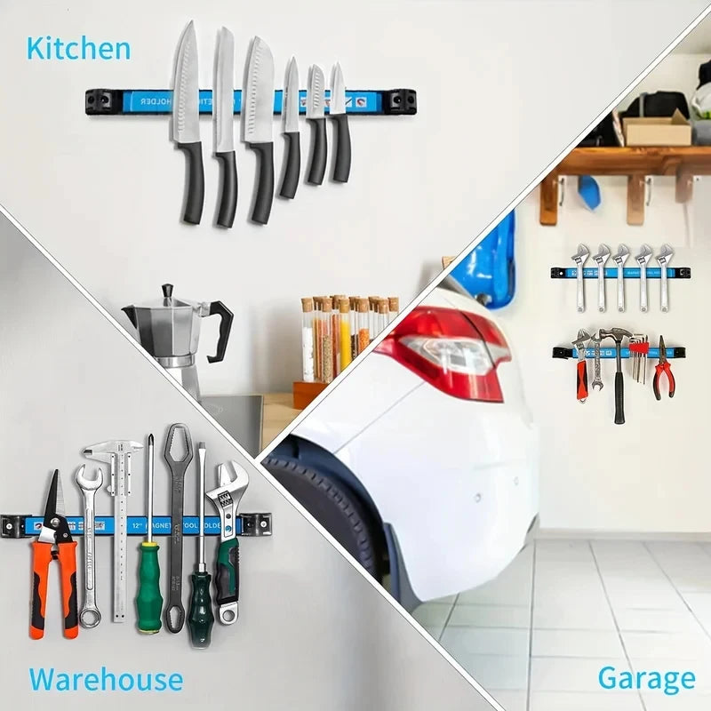 12 inch Magnetic Tool Holder Heavy Duty Tool Bar,Space Saving Metal Organizer Rack Tool for Workshop Garage Home