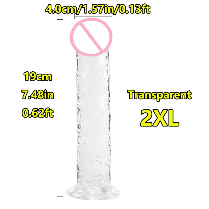 Realistic Suction Cup Dildo – Soft TPE G-Spot Massager | Waterproof Personal Wellness Toy for Solo & Couples