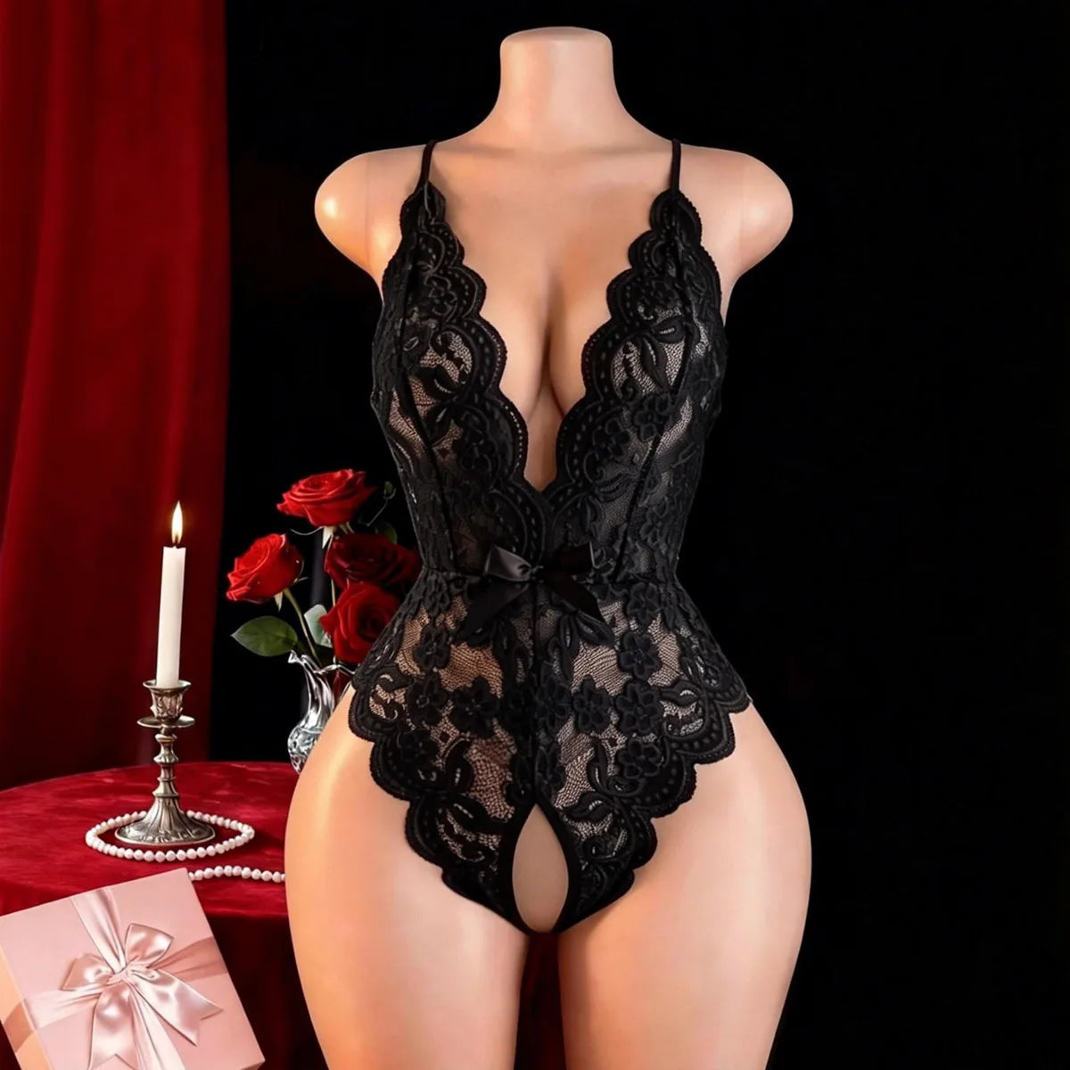 Sexy Lingerie For Women Lace Sex Underwear Teddy Babydoll Dress Open Erotic Costumes Exotic Wedding Bodysuits