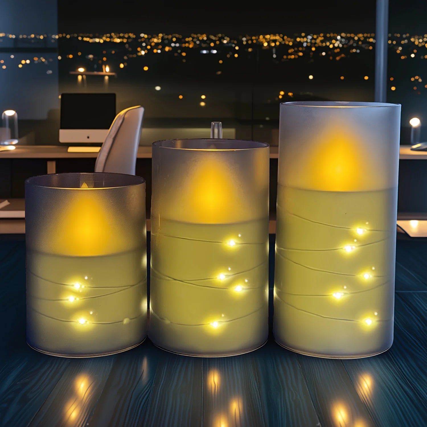 LED lights electronic candles LED candle decorations acrylic candles complete set of remote control timers Christmas and wedding
