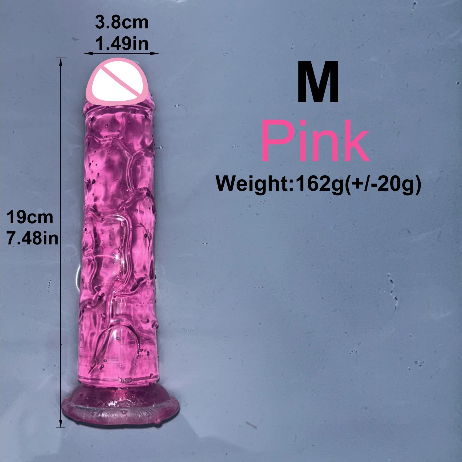 Realistic Jelly Dildo with Suction Cup – 6 Sizes for Women & Men