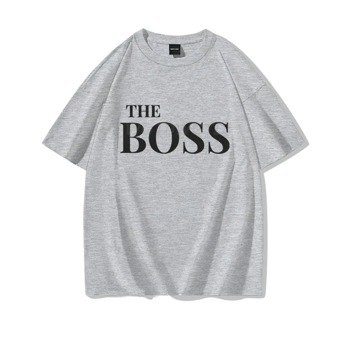The Boss & The Real Boss Matching T-shirts Couples Matching Outfits Gifts Funny Letter Print Valentine's Day Men Women Clothing