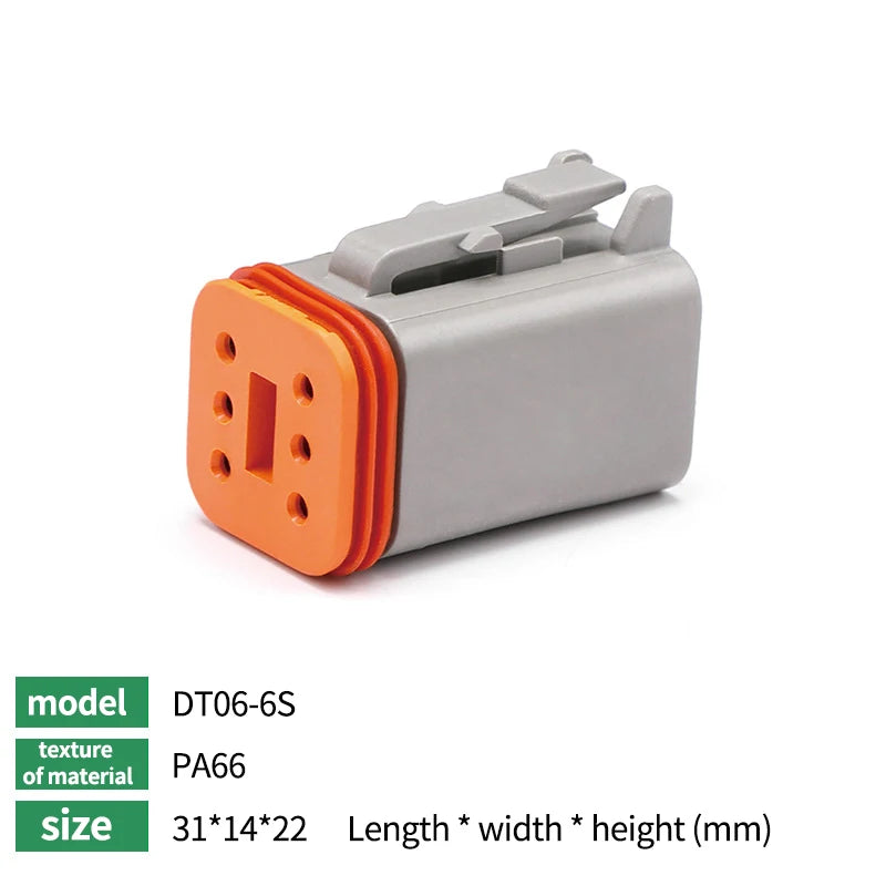 DT Series Deutsch Waterproof Connector Kit Repair Tool Portable Box Suit DT06-2/3/4/6/8/12S DT04-2/3/4/6/8/12P Terminal & Pliers