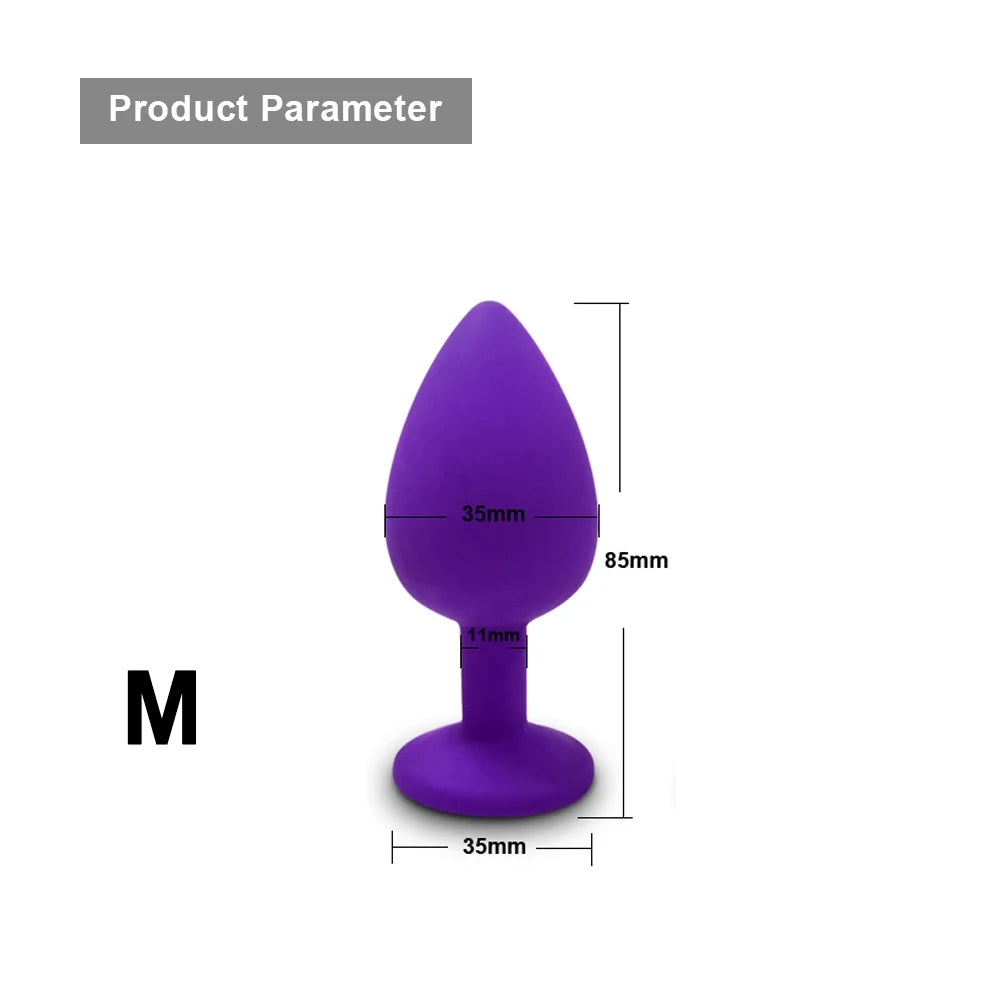 S/M/L Sexy Toys Anal Plug Butt Vibrator Women/Men Soft Silicone Erotic Anal Plug Training Adults Sex Toys for Couple Women Gay