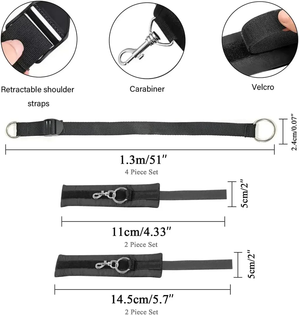 Bed BDSM Kit Set Sex Toy Handcuffs for Couple Woman Adult Supplies BDSM Restraints Bed Bondage Rope Sexual Handcuffs Sexy Game