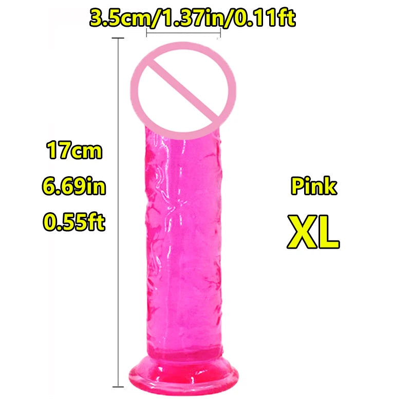 Realistic Suction Cup Dildo – Soft TPE G-Spot Massager | Waterproof Personal Wellness Toy for Solo & Couples