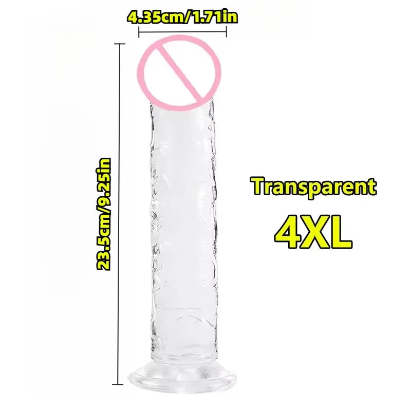 Realistic Suction Cup Dildo – Soft TPE G-Spot Massager | Waterproof Personal Wellness Toy for Solo & Couples