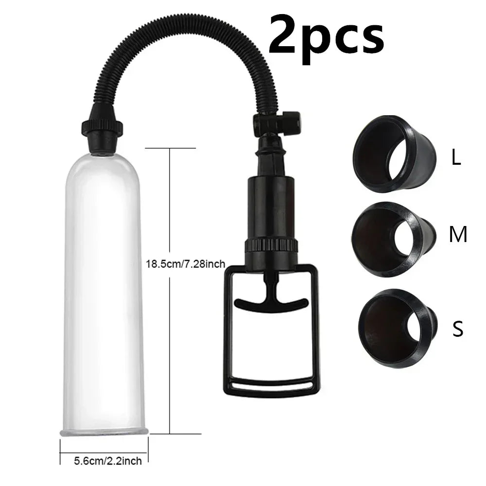 Adult Toy Penis Pump Male Masturbator for Adult Entertainment Penis Pump Increase Cock Length Enlarger Erotic For Adult Men 18+