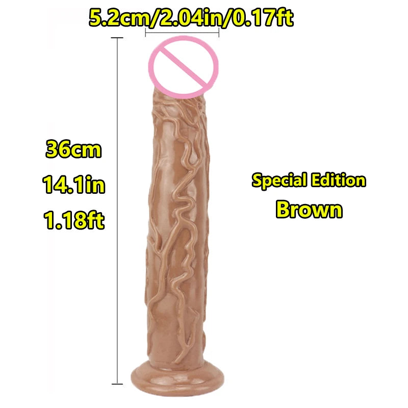 Realistic Suction Cup Dildo – Soft TPE G-Spot Massager | Waterproof Personal Wellness Toy for Solo & Couples