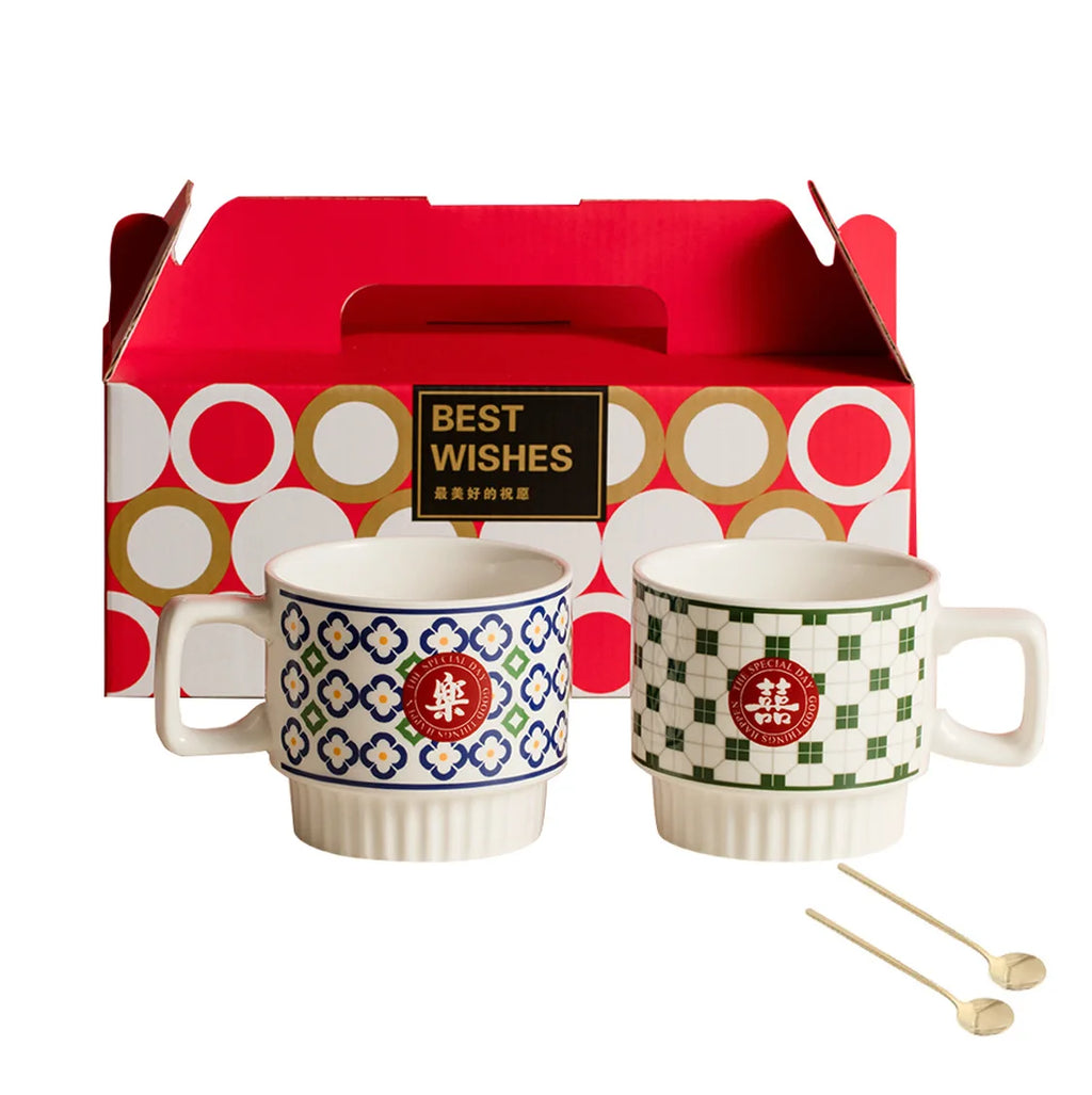 Wedding cup A pair of mugs wedding gift to the couple boudoir couple cup gift box with hand gifts