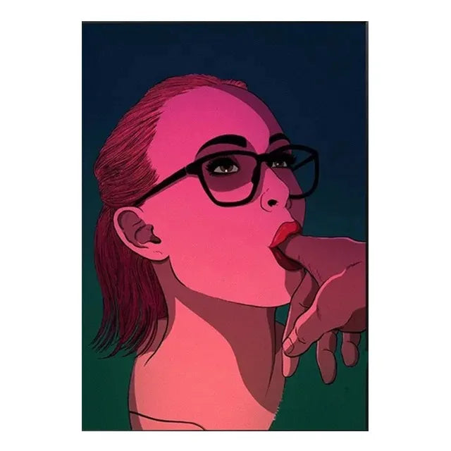 Romantic Lover Art Canvas Painting Faker Sexy Nude Woman Body Adults Wall Poster Prints Cuadros Pictures Bar Bedroom Home Decor