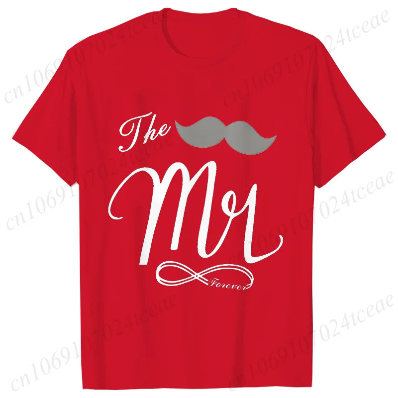 Personalized Mr. and Mrs. Shirt,Wifey Hubby T-shirts,Just Married Tops,Wedding Anniversary Gift,Matching Couples Lover Shirts