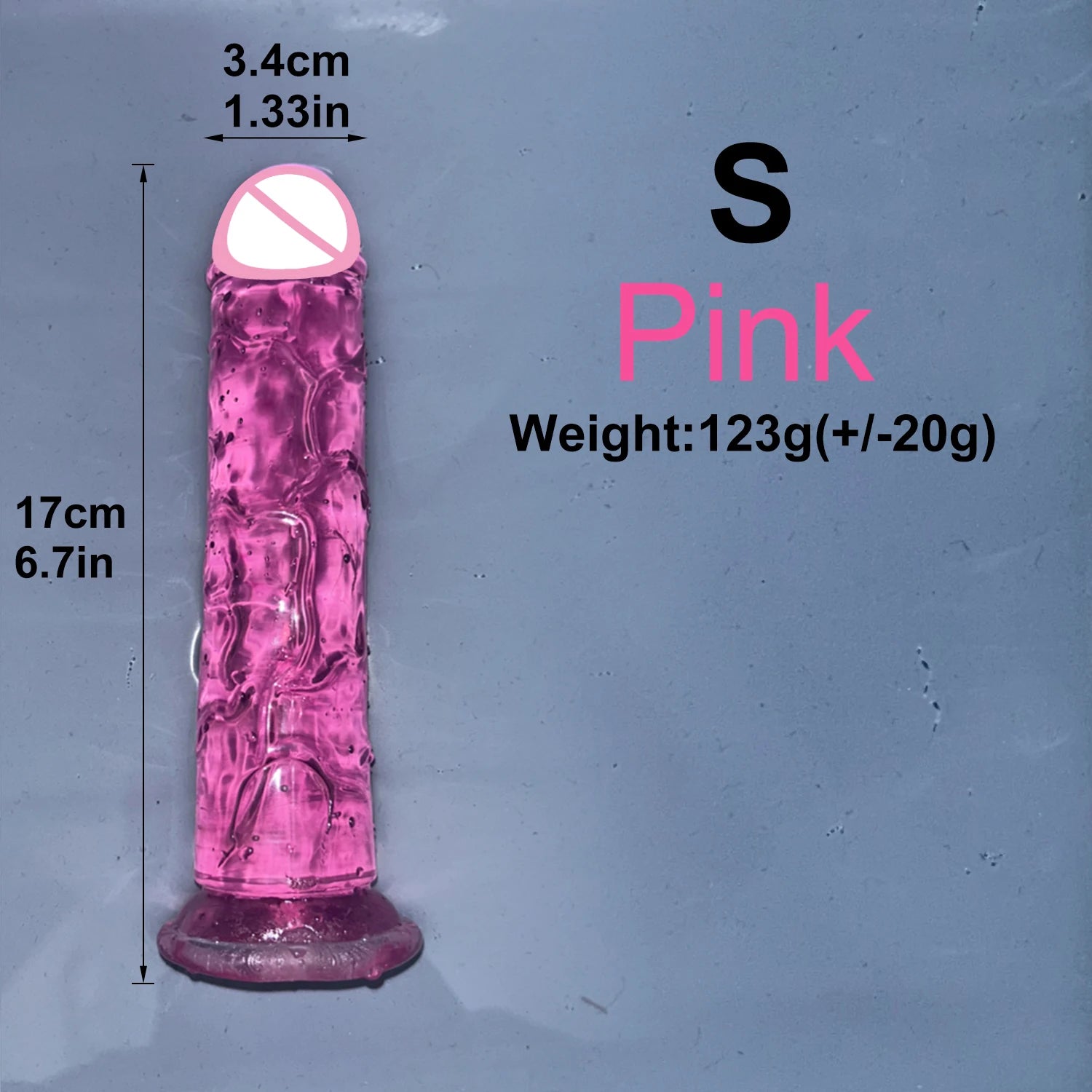 Realistic Jelly Dildo with Suction Cup – 6 Sizes for Women & Men