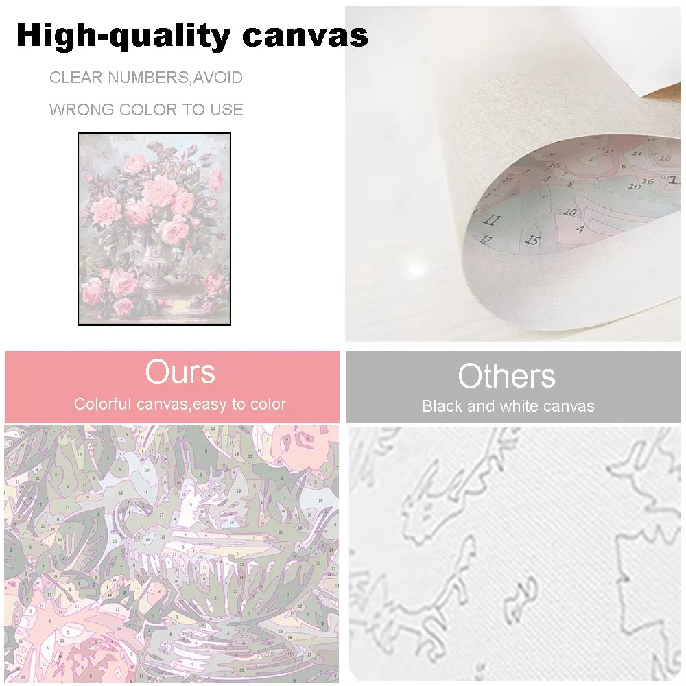 HUACAN Custom Photo Painting By Numbers Kits Couples Travel Hand Painted Diy Gift Home Wall Decoration
