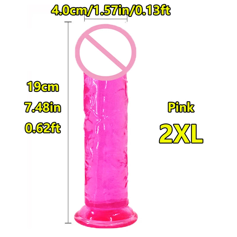 Realistic Suction Cup Dildo – Soft TPE G-Spot Massager | Waterproof Personal Wellness Toy for Solo & Couples