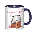 Panda And Brownie Coffee Mug DIY Custom True Love BuBu DuDu Couple Ceramic Mug Cup Creative Present