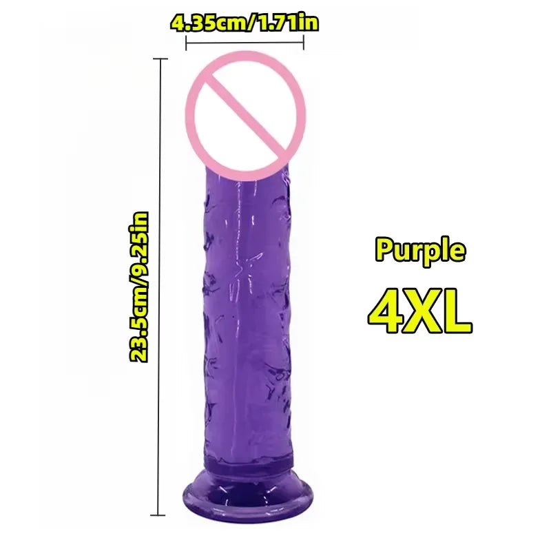 Realistic Suction Cup Dildo – Soft TPE G-Spot Massager | Waterproof Personal Wellness Toy for Solo & Couples