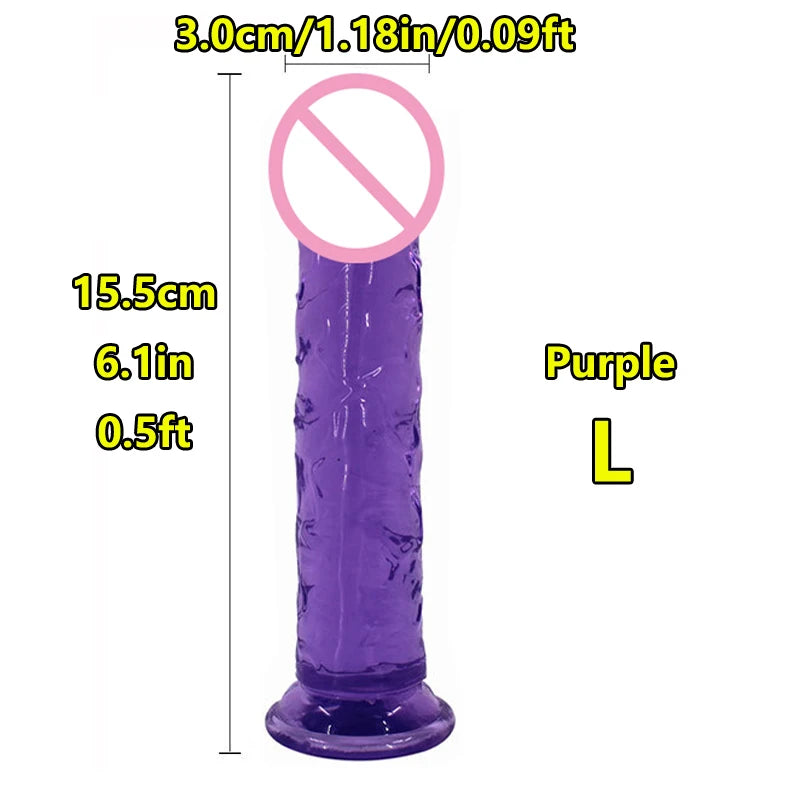 Realistic Suction Cup Dildo – Soft TPE G-Spot Massager | Waterproof Personal Wellness Toy for Solo & Couples