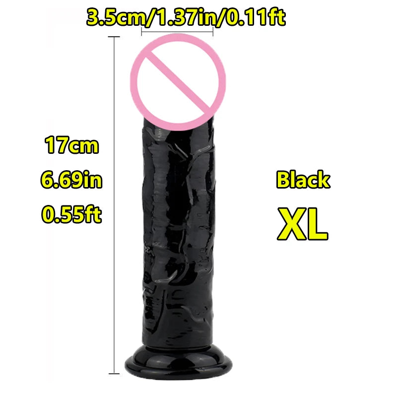 Realistic Suction Cup Dildo – Soft TPE G-Spot Massager | Waterproof Personal Wellness Toy for Solo & Couples