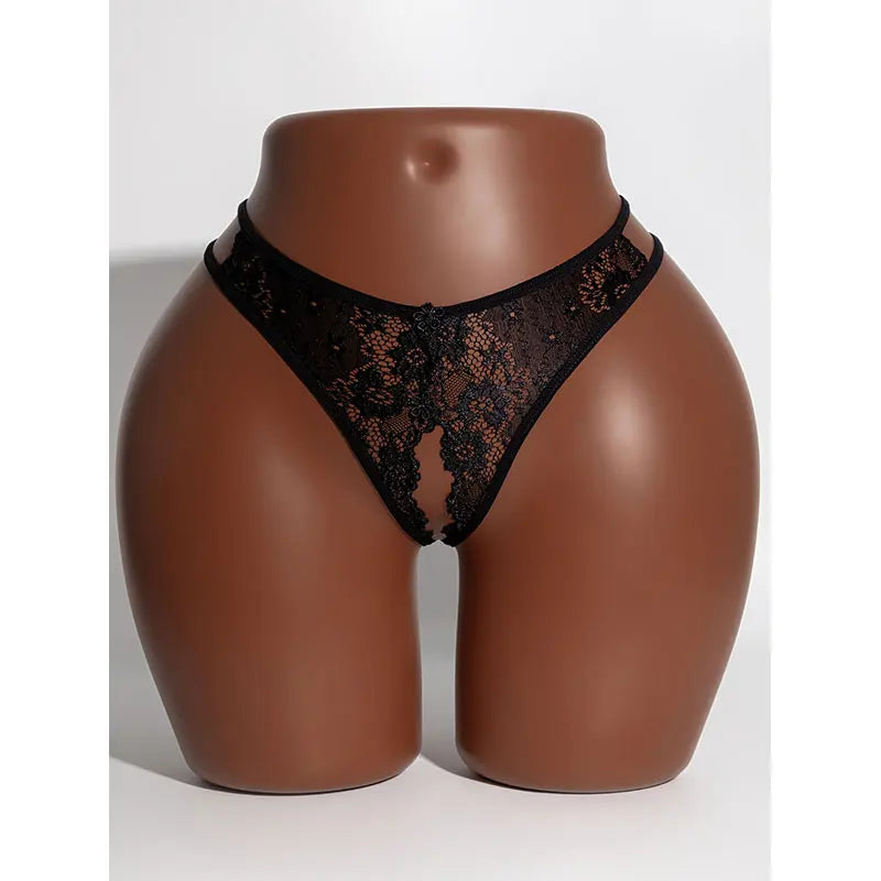 Men's Underwear Crotchless Sex Thong Pearl Sexual Panties For Gay Low Rise Sheer Open Ass Triangle Pants Sissy G-string Lingerie