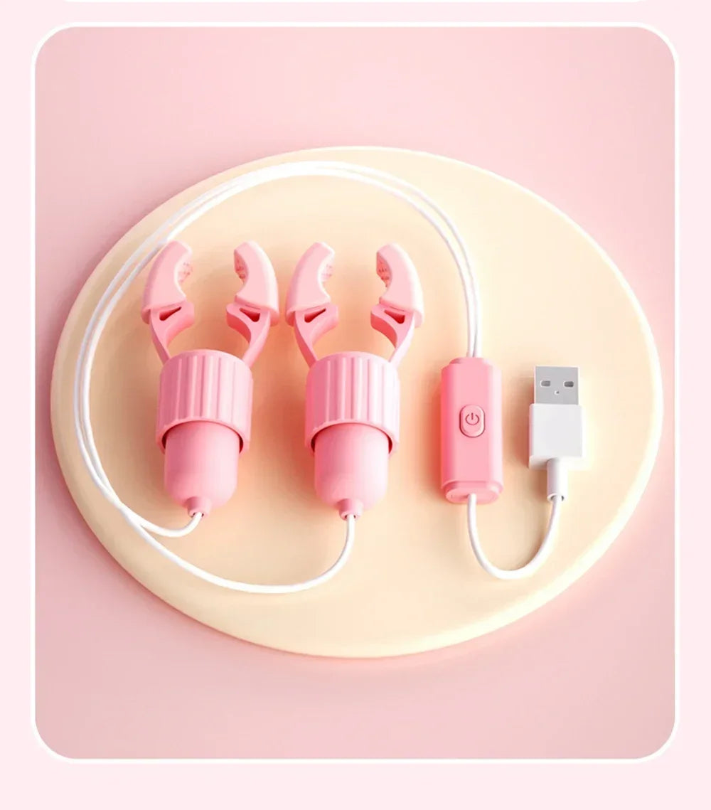 Vibrating Nipple Clamp Vibrator Female Breast Massage Labia Clitoris Clip Stimulation Massager Adult Sex Toy For Women