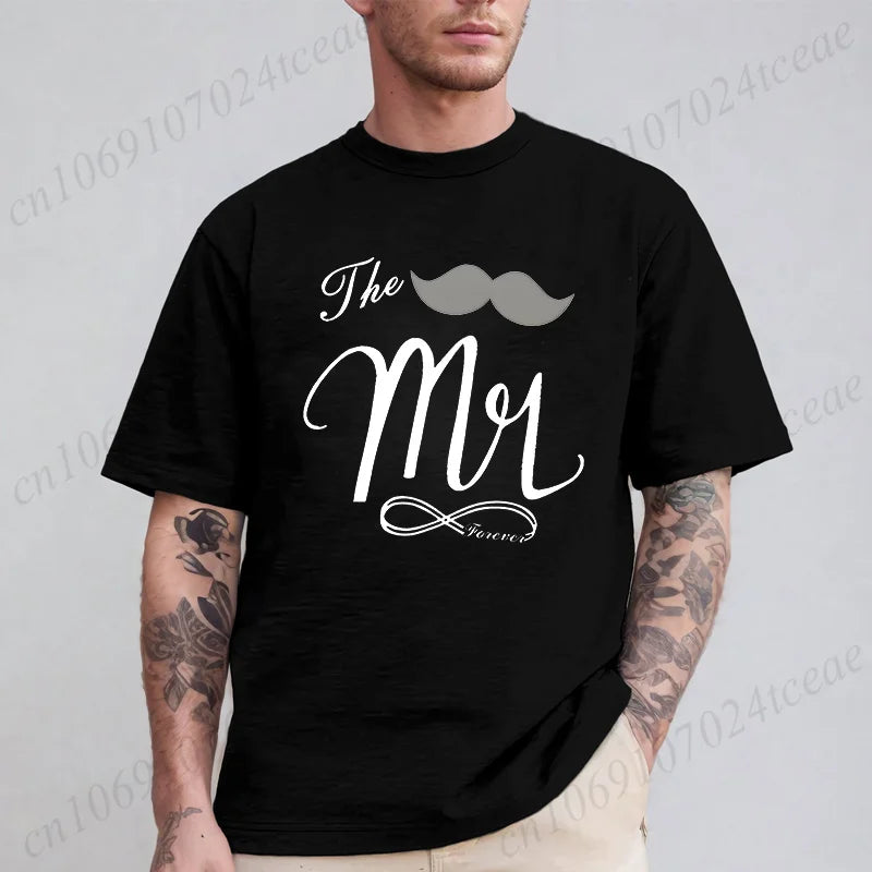Personalized Mr. and Mrs. Shirt,Wifey Hubby T-shirts,Just Married Tops,Wedding Anniversary Gift,Matching Couples Lover Shirts