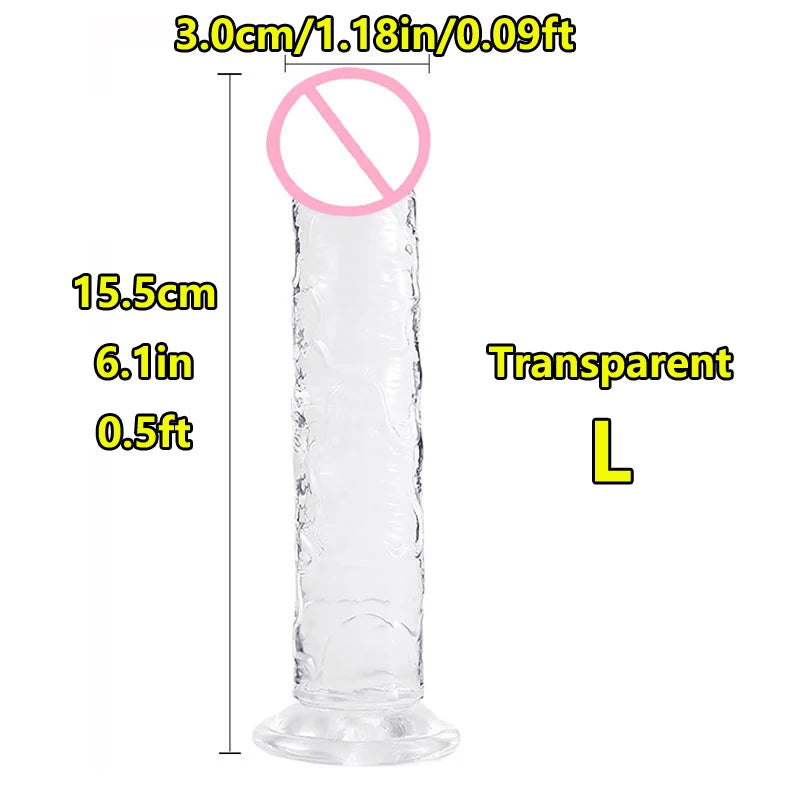 Realistic Suction Cup Dildo – Soft TPE G-Spot Massager | Waterproof Personal Wellness Toy for Solo & Couples