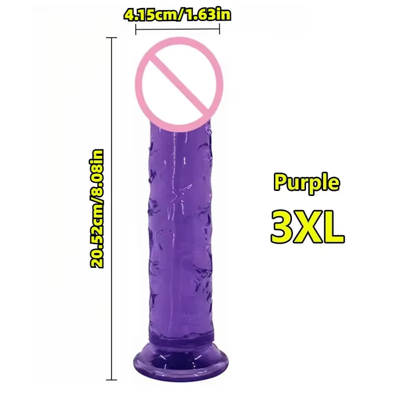 Realistic Suction Cup Dildo – Soft TPE G-Spot Massager | Waterproof Personal Wellness Toy for Solo & Couples