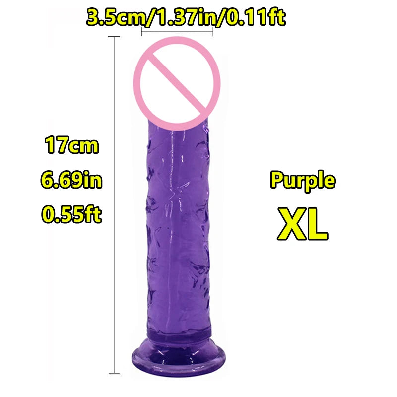 Realistic Suction Cup Dildo – Soft TPE G-Spot Massager | Waterproof Personal Wellness Toy for Solo & Couples