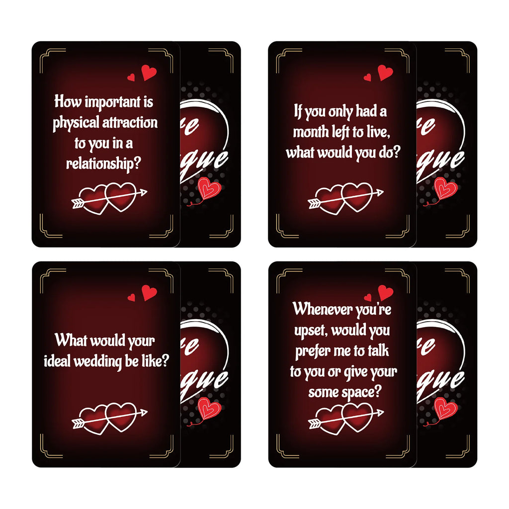 50-Pack Couple Interaction Question-Answer Game Cards Married Fun Leisure Entertainment Dialogue Cards