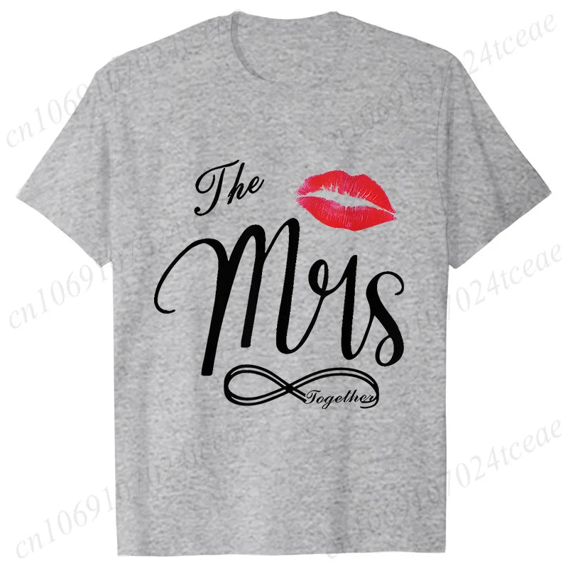 Personalized Mr. and Mrs. Shirt,Wifey Hubby T-shirts,Just Married Tops,Wedding Anniversary Gift,Matching Couples Lover Shirts