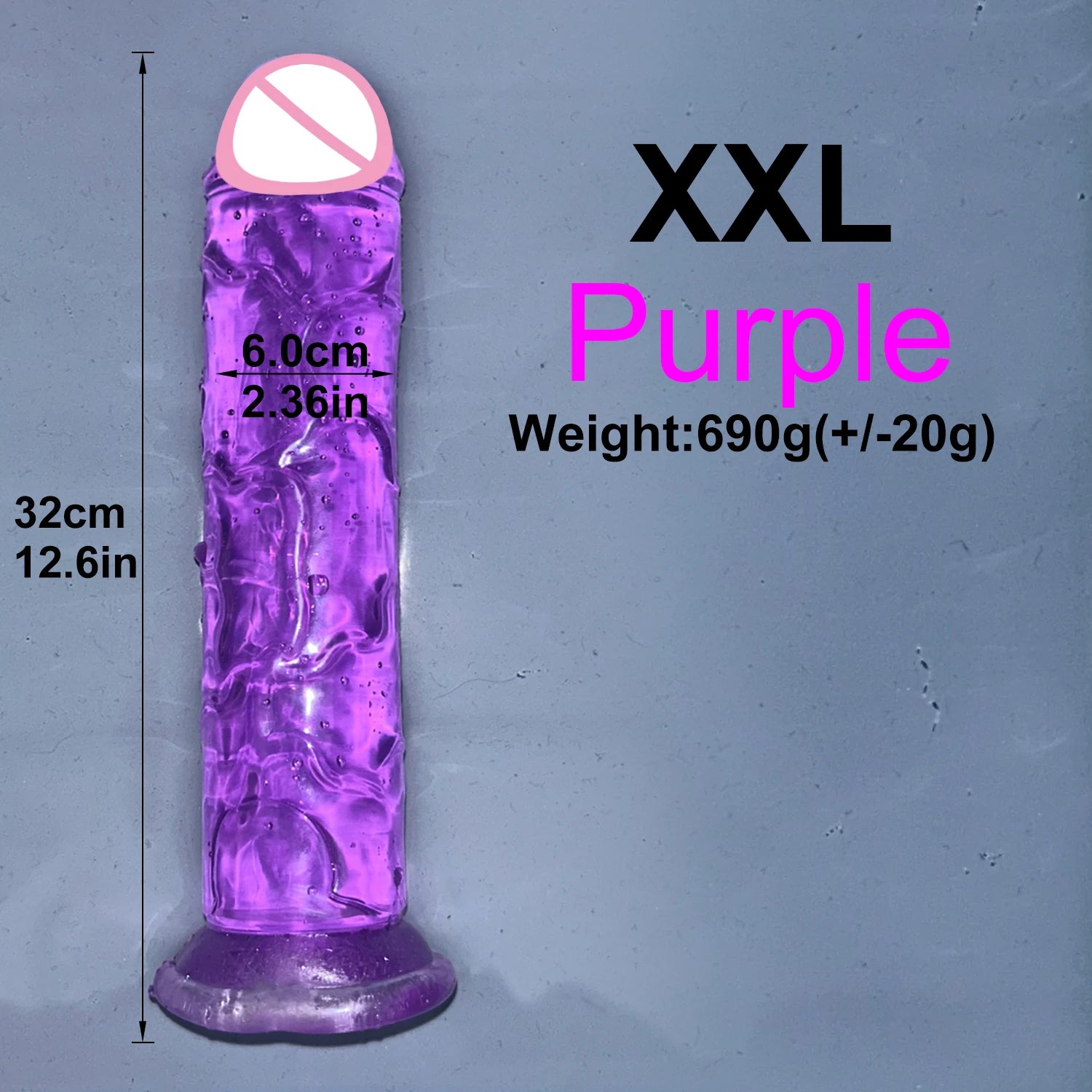 Realistic Jelly Dildo with Suction Cup – 6 Sizes for Women & Men