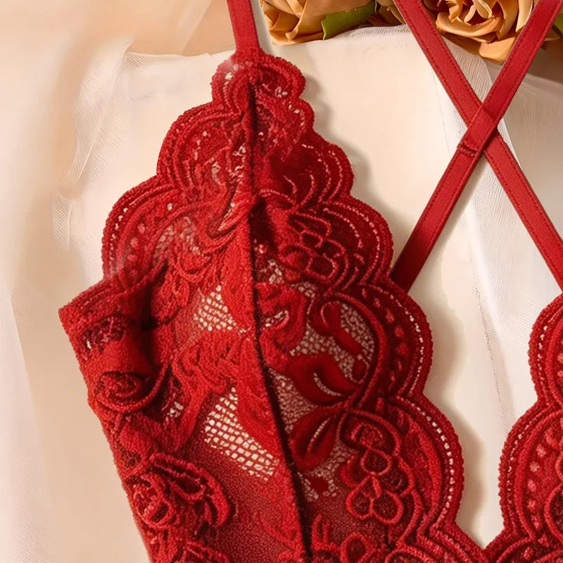 Sexy Lingerie For Women Lace Sex Underwear Teddy Babydoll Dress Open Erotic Costumes Exotic Wedding Bodysuits