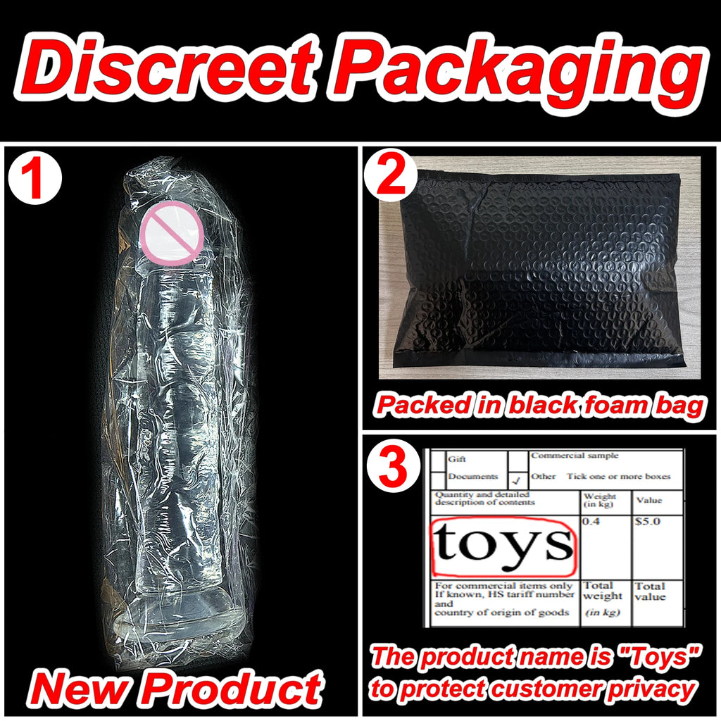 Realistic Jelly Dildo with Suction Cup – 6 Sizes for Women & Men