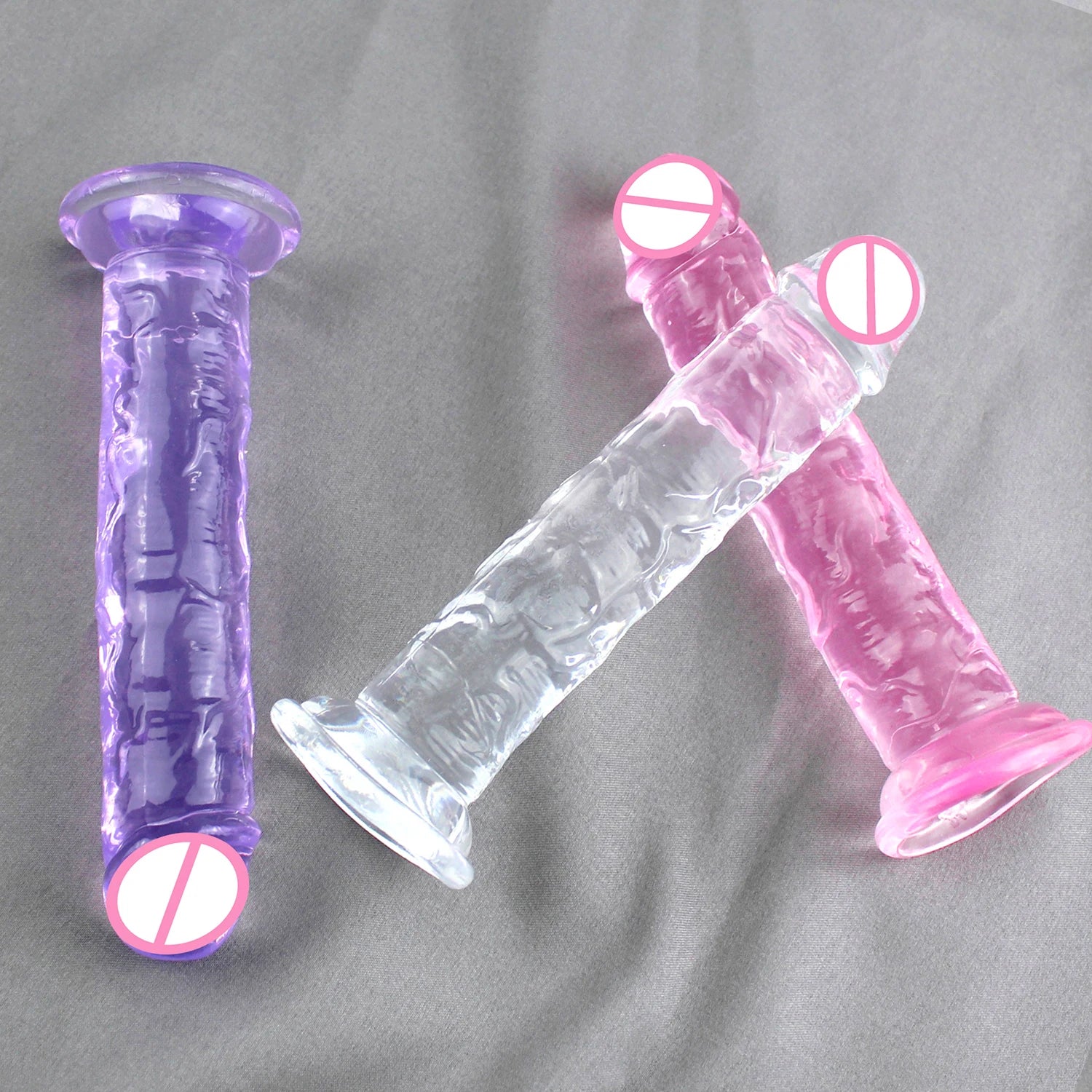 Realistic Jelly Dildo with Suction Cup – 6 Sizes for Women & Men