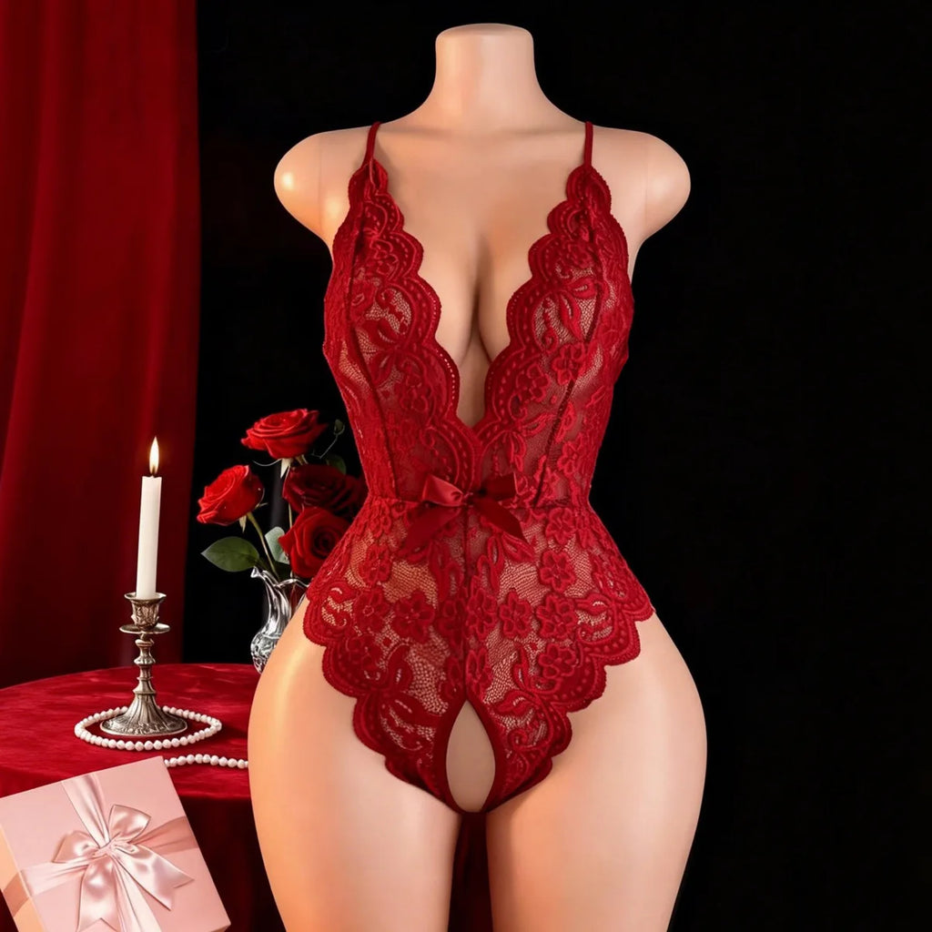 Sexy Lingerie For Women Lace Sex Underwear Teddy Babydoll Dress Open Erotic Costumes Exotic Wedding Bodysuits