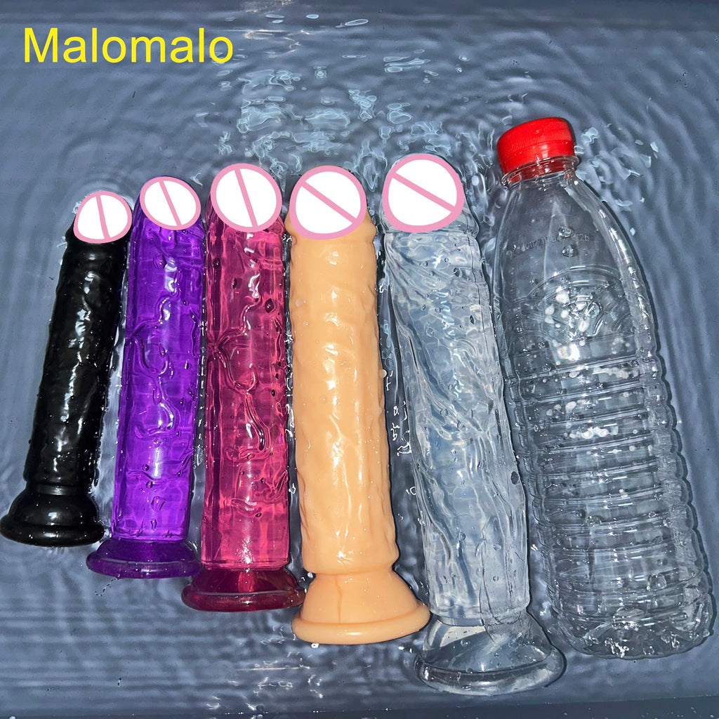 Realistic Jelly Dildo with Suction Cup – 6 Sizes for Women & Men