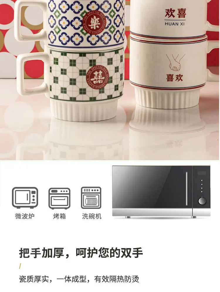 Wedding cup A pair of mugs wedding gift to the couple boudoir couple cup gift box with hand gifts
