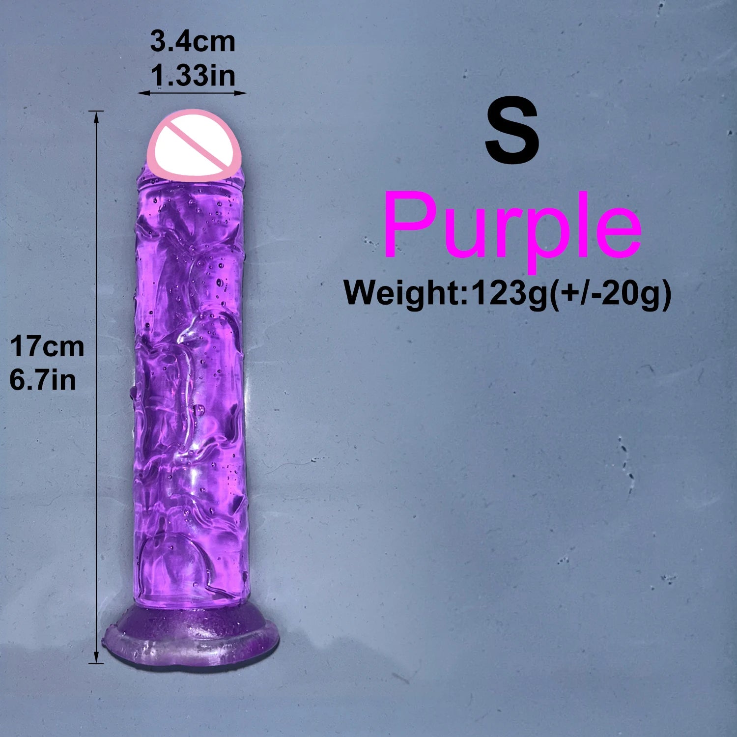 Realistic Jelly Dildo with Suction Cup – 6 Sizes for Women & Men