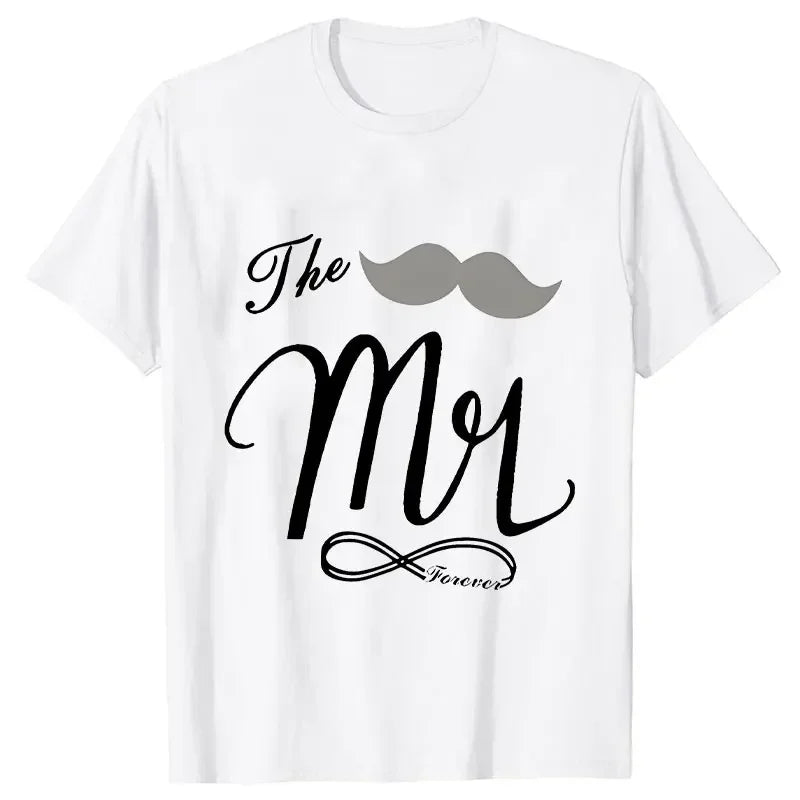 Couple Matching Shirts Outfits Set for Couples Him and Her Husband Wife T-shirts Anniversary Gifts Clothes Dating Couples Tshirt